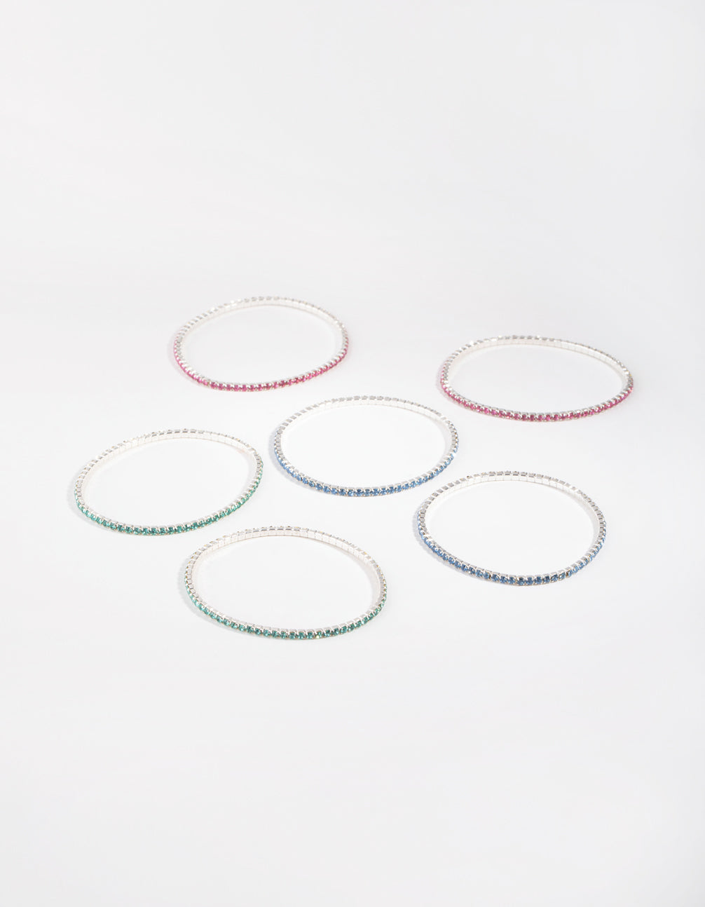 Kids Silver Fine Cup Chain Stretch Bracelet