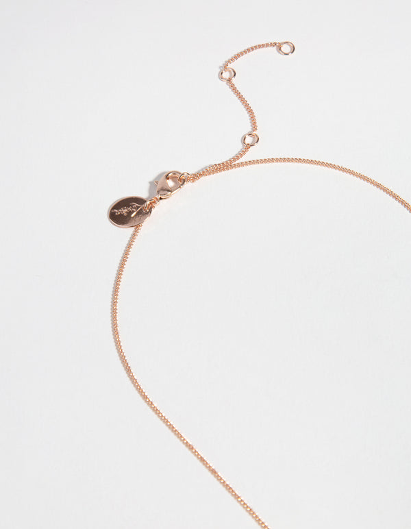 Rose Gold Quartz Shard Necklace