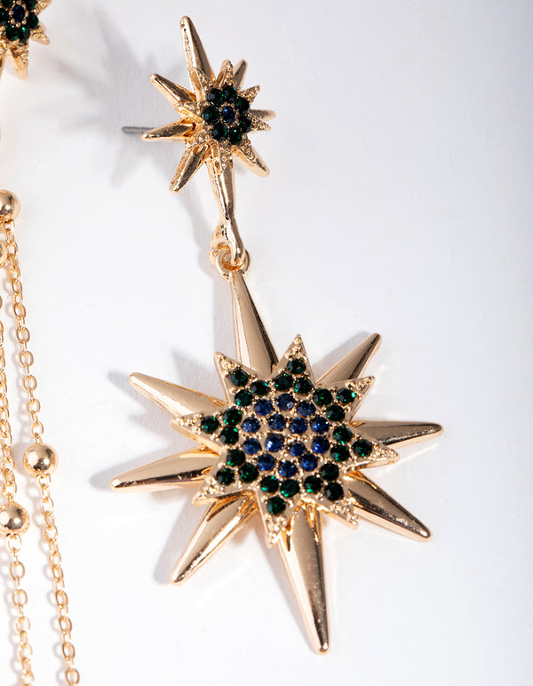 Mixed Metals Mismatched Celestial Earrings