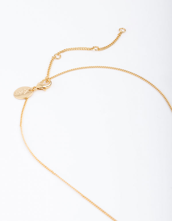 Gold Plated Semi Precious Pink Shard Necklace