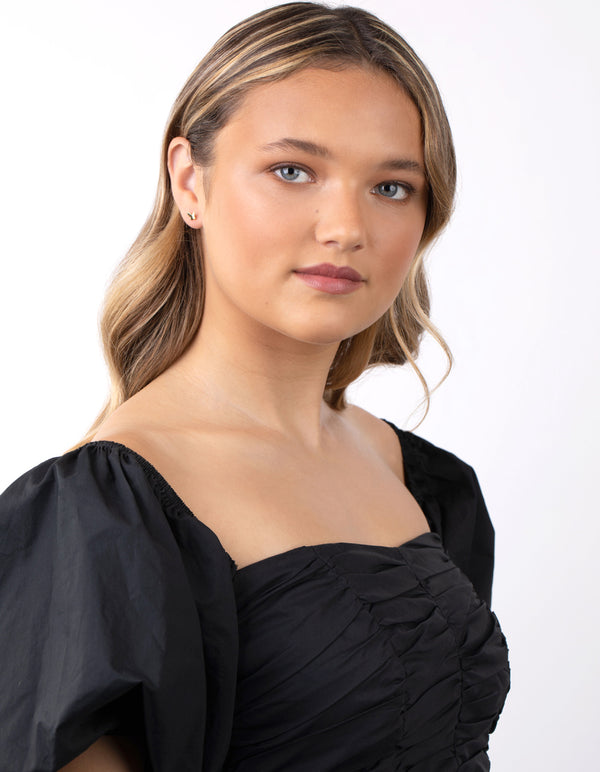 Sterling Silver Gold Butterfly Pack Stud Earring