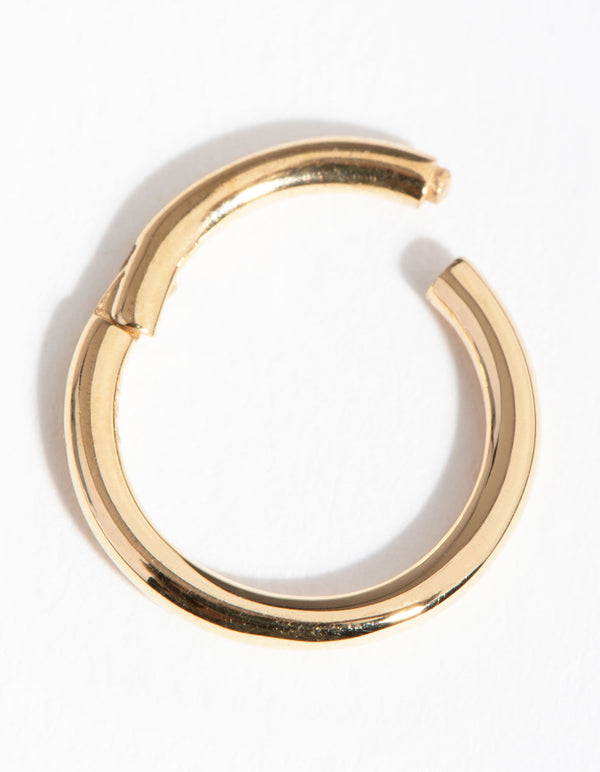 Gold Plated Sterling Silver 8mm Polished Clicker