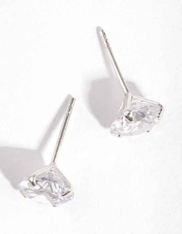 Sterling Silver 2ct Cubic Zirconia Stud Earrings