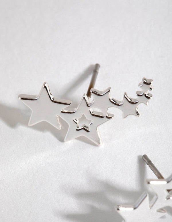 Gold Star Crawler Earrings