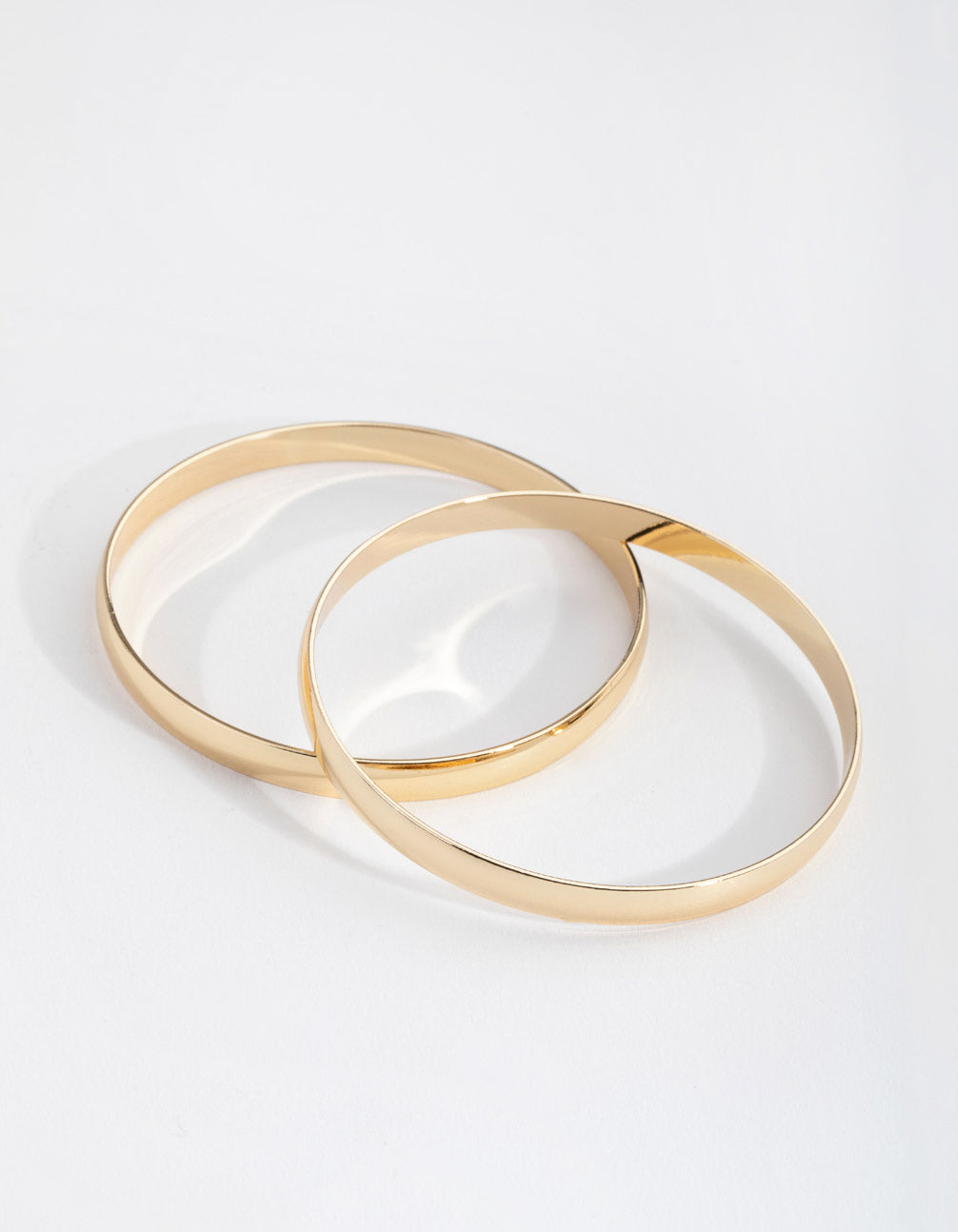 Gold Plated Plain Hoop Bangle Bracelets