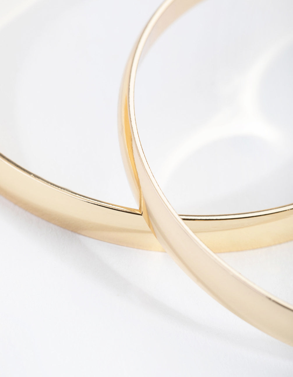 Gold Plated Plain Hoop Bangle Bracelets
