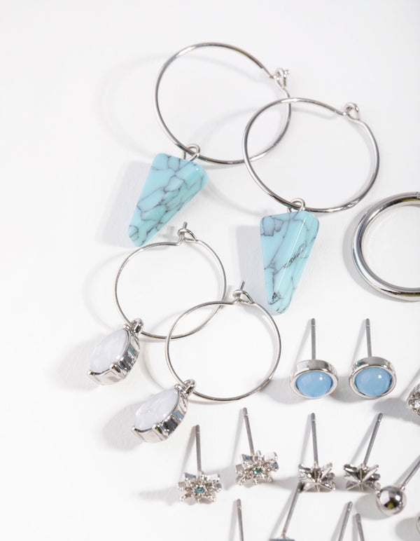 Silver Star Triple Drop Earring 12-Pack