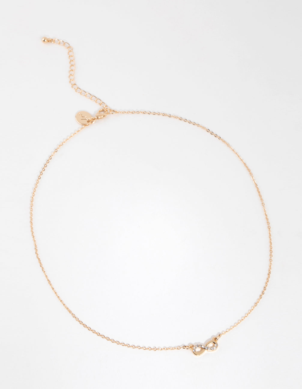 Gold Diamante Infinity Necklace