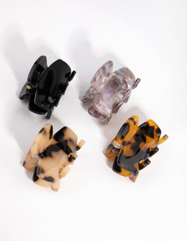 Acrylic Mini Mixed Tortoise Shell 4-Pack Claws