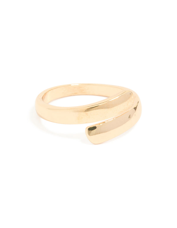 Gold Smooth Wrap Ring