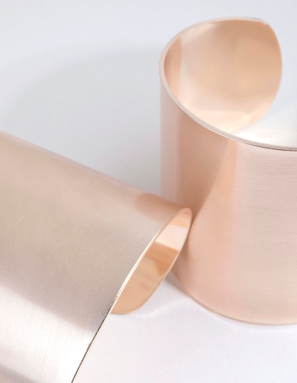 Rose Gold Thick Double Cuff Bracelet