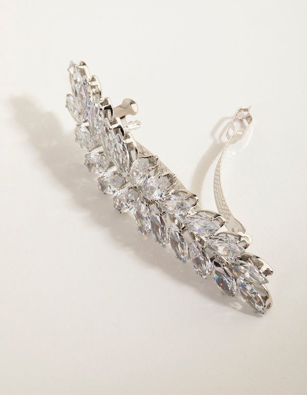 Navette Crystal Laurel Clip