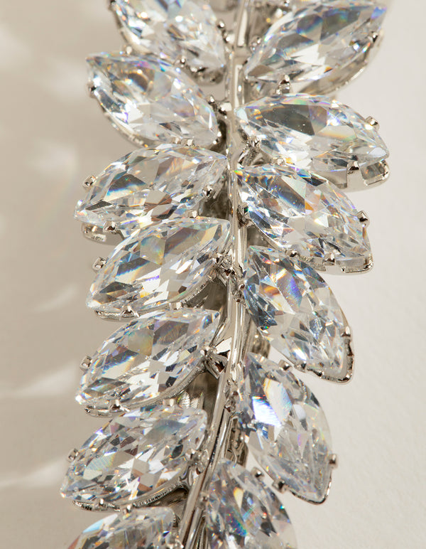 Navette Crystal Laurel Clip
