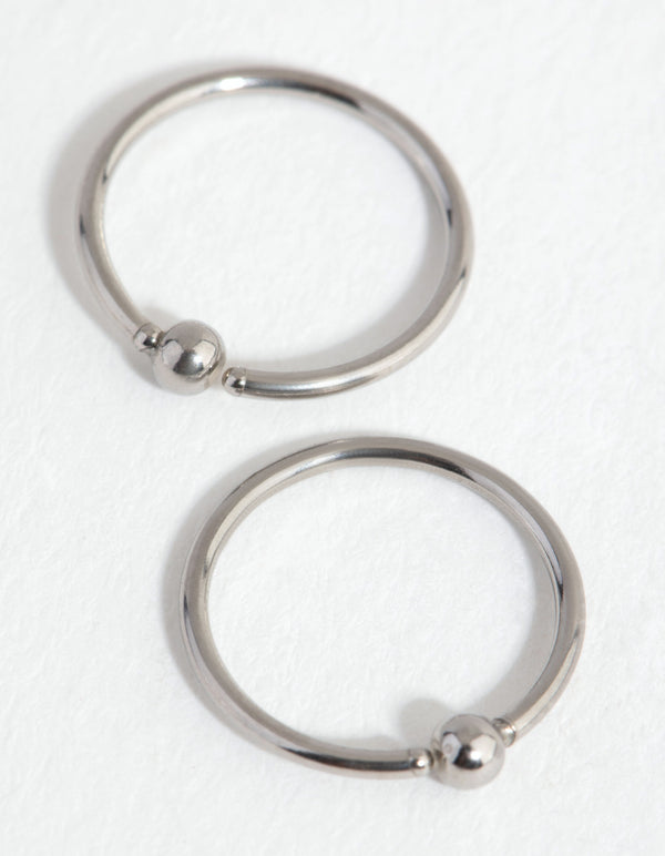 Surgical Steel Ball End Hoop Earring