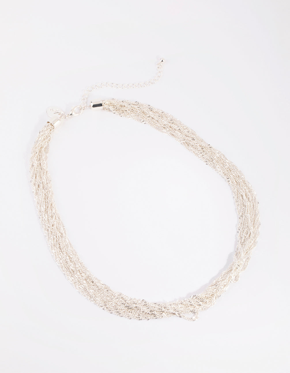 Silver Fine Twisted Chain Necklace