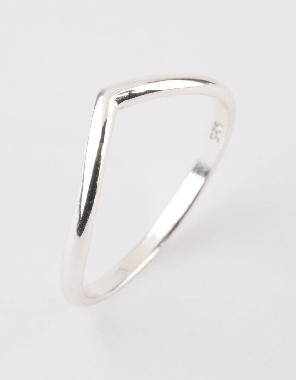 Sterling Silver Midi V Ring