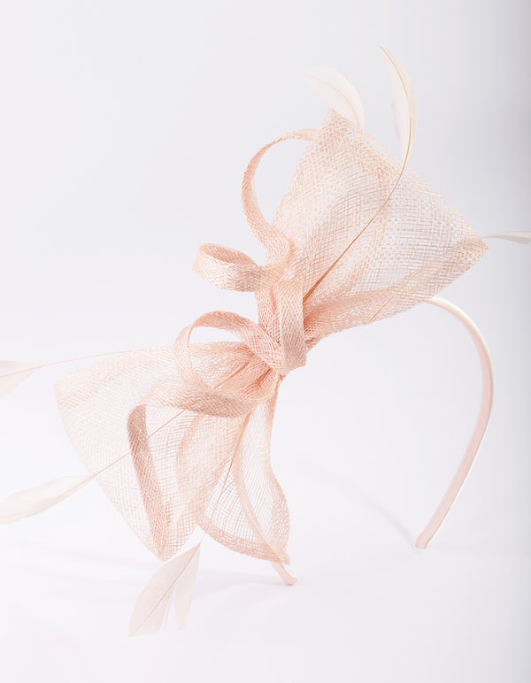 Blush Bow & Swirl Alice Band