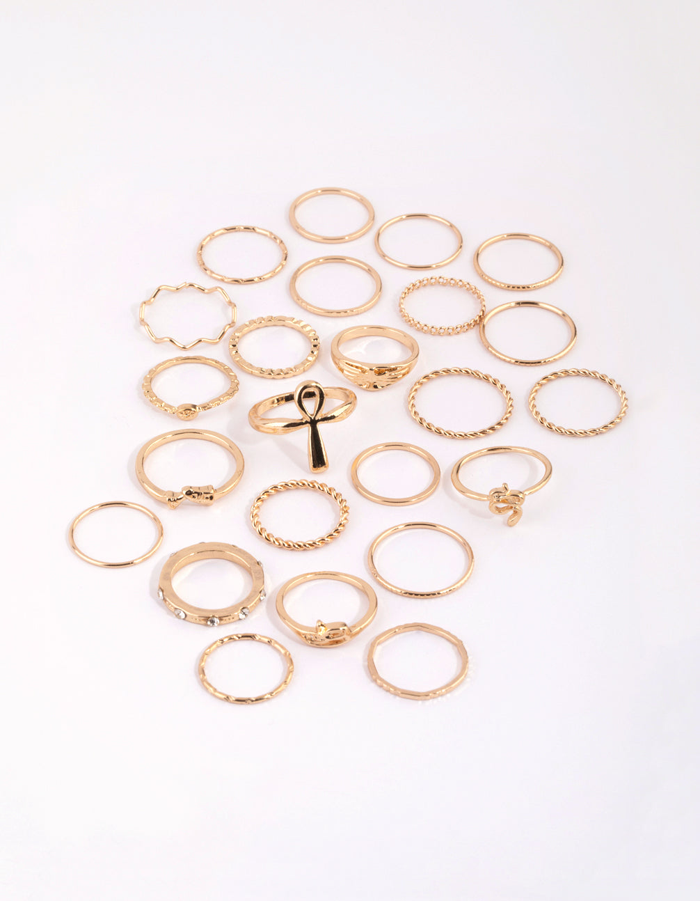 Gold Diamante Ring 24-Pack
