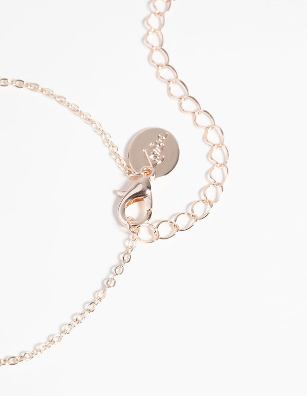Rose Gold Butterfly Bracelet Set