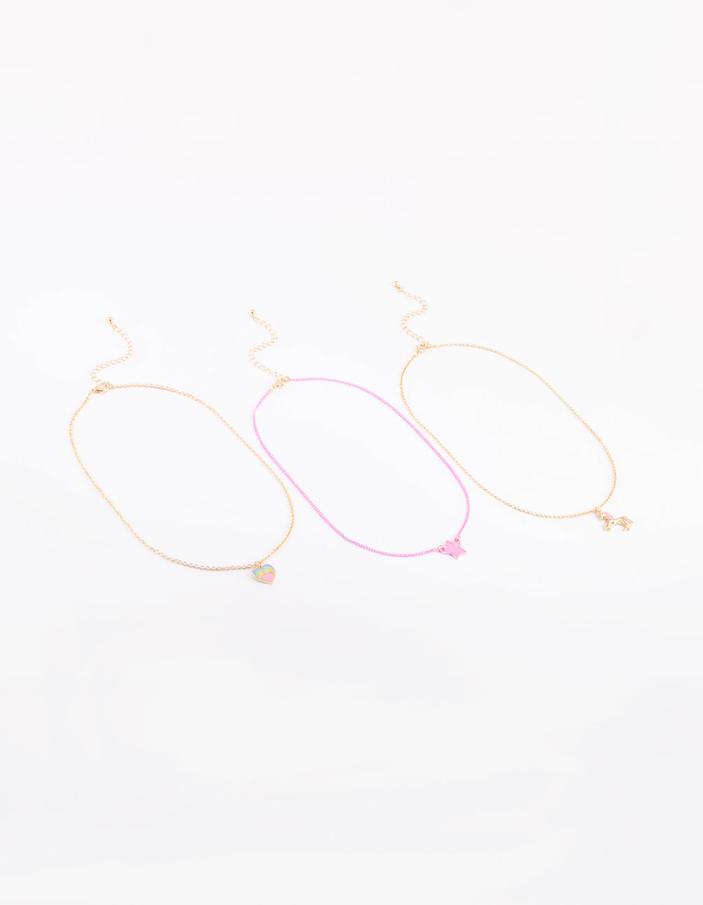 Kids Unicorn & Rainbow Necklace Pack