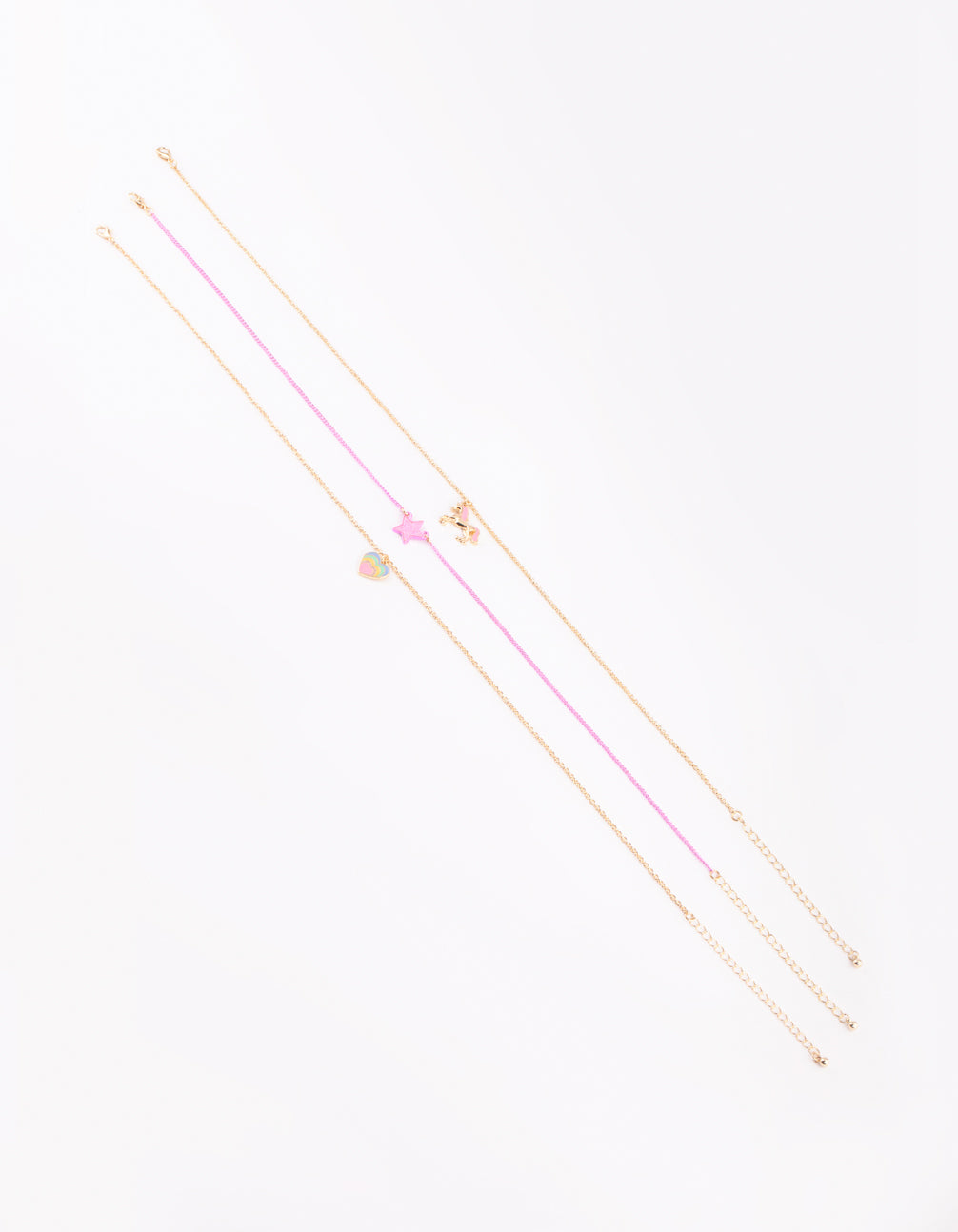 Kids Unicorn & Rainbow Necklace Pack