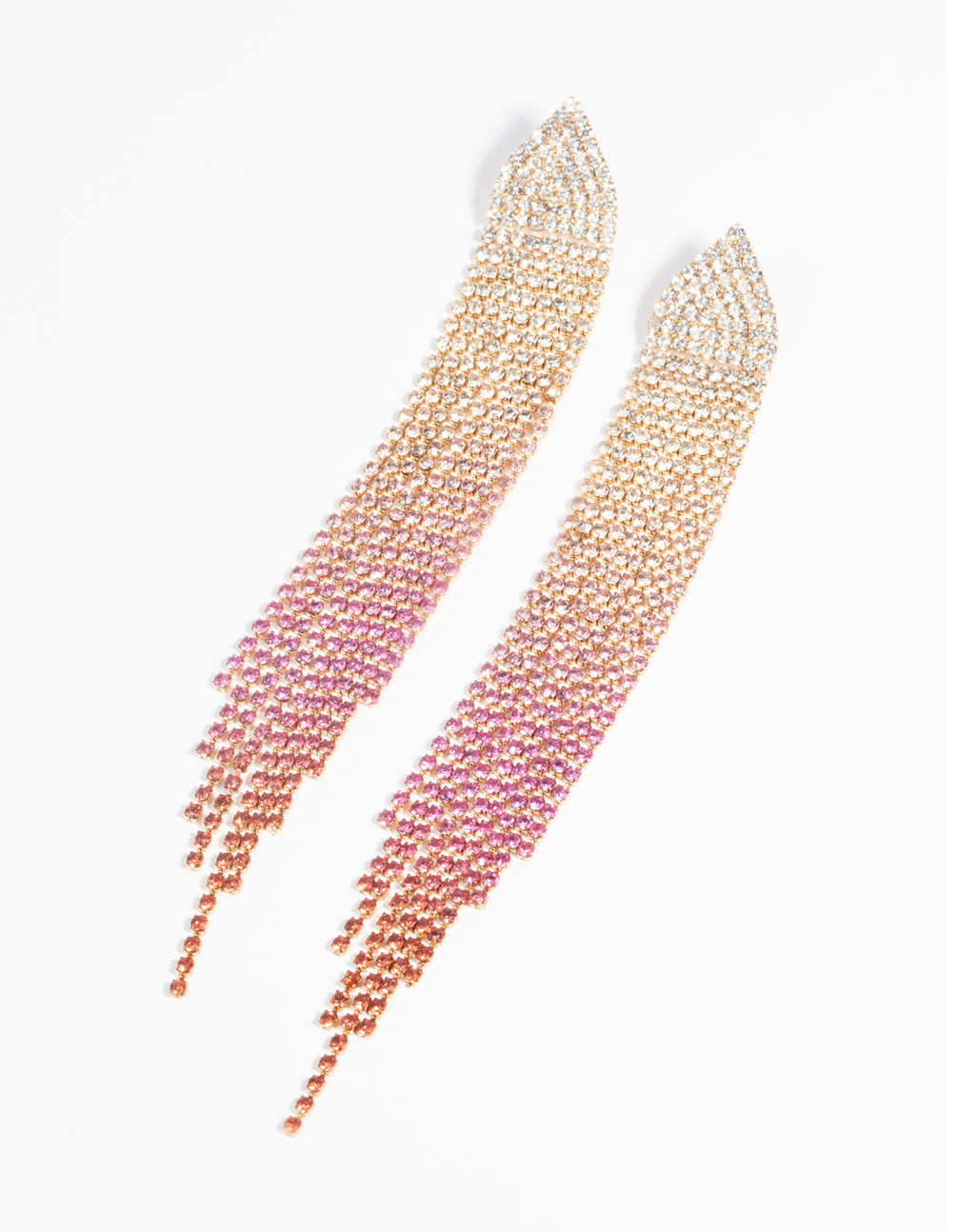 Red & Gold Diamante Earrings