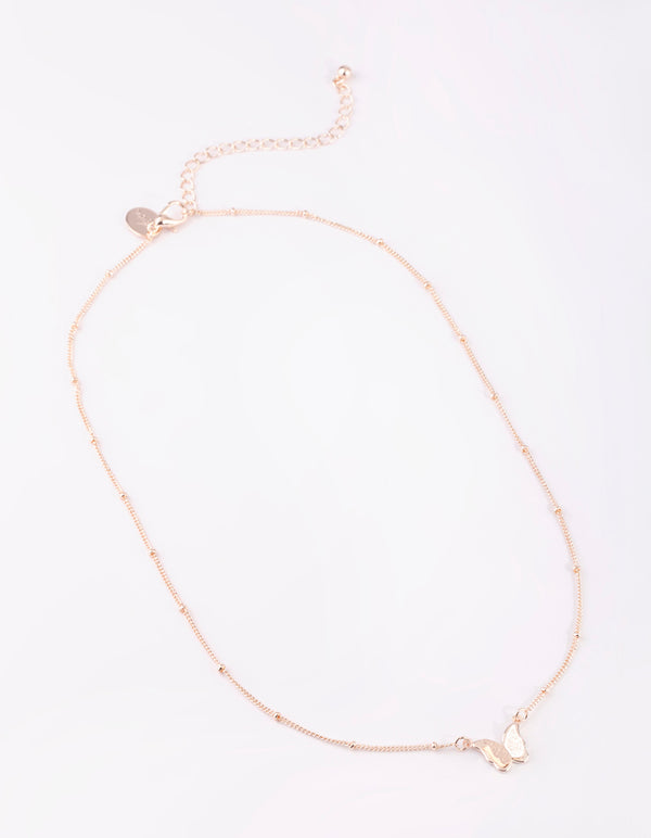 Rose Gold Butterfly Necklace