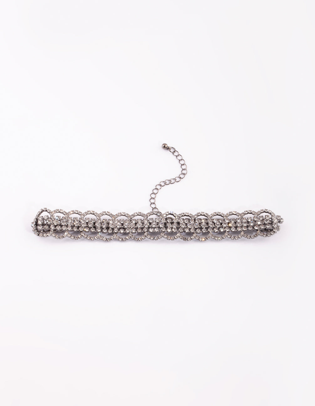 Gunmetal Diamante Choker