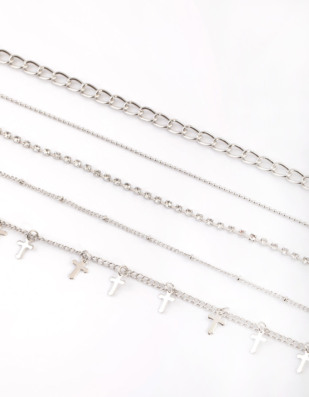 Rhodium Cross Choker