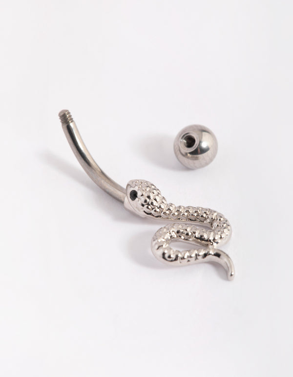 Surgical Steel Serpent Belly Bar