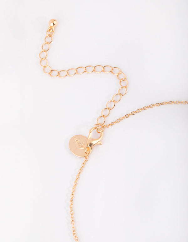 Gold Sun Pendant Necklace