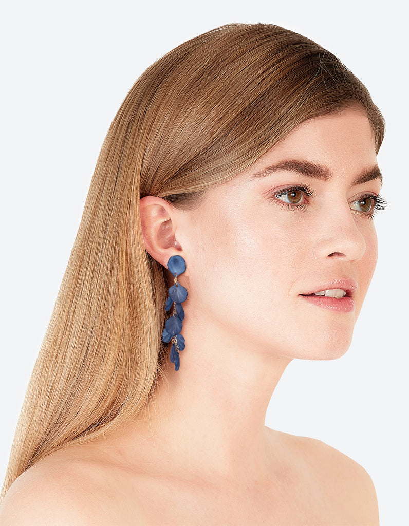 Navy Chain Drop Earrings Lovisa