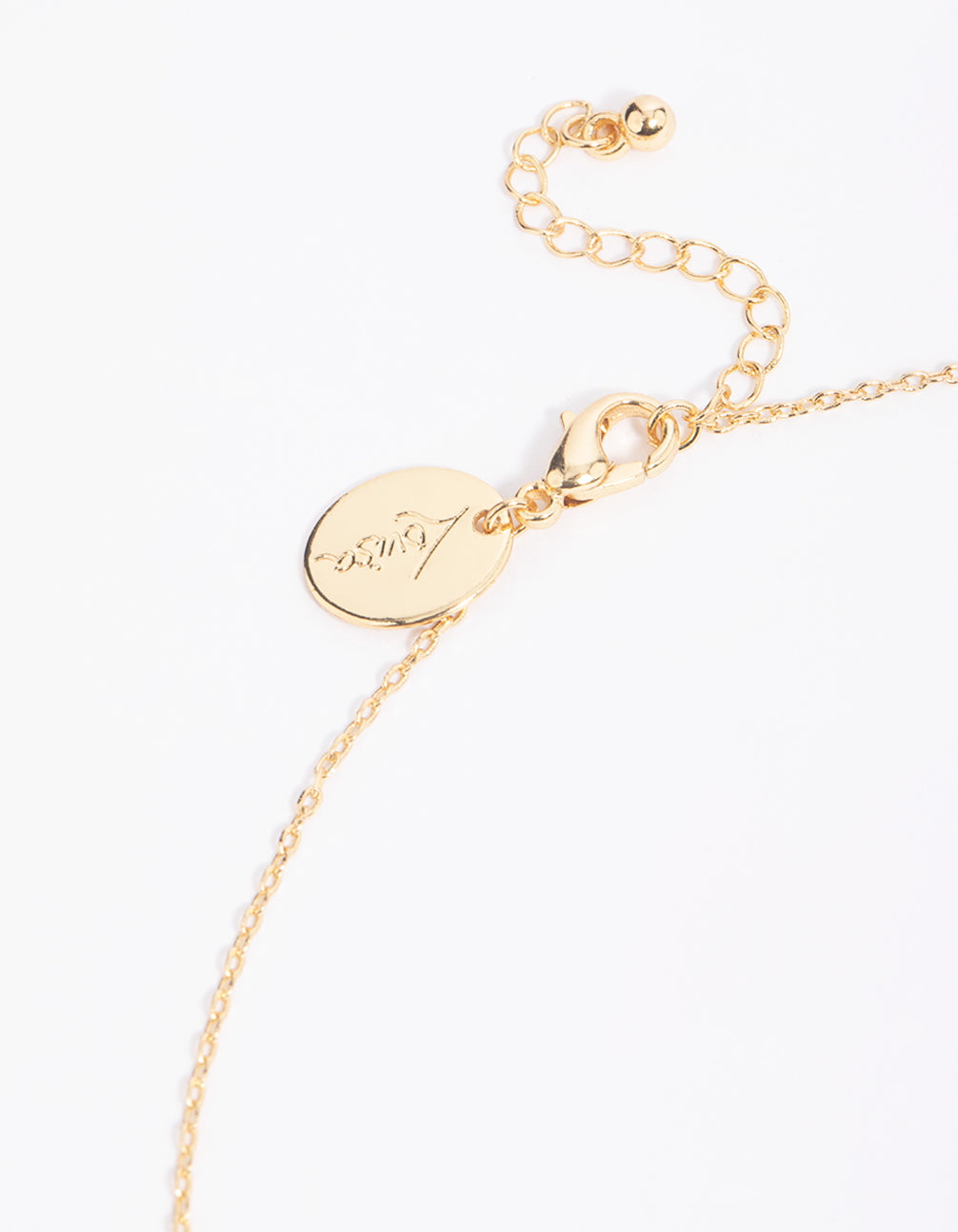 Gold Cubic Zirconia Pave Disc Necklace