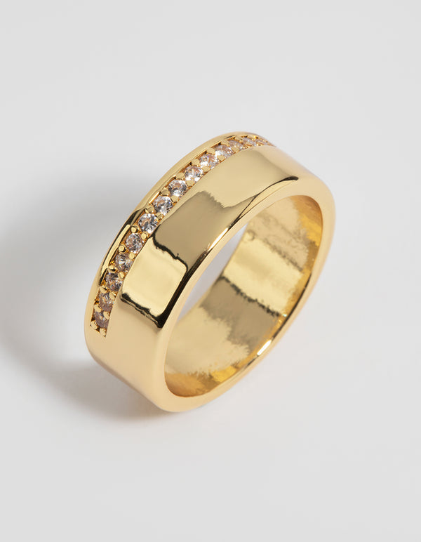 Gold Plated Cubic Zirconia Ring