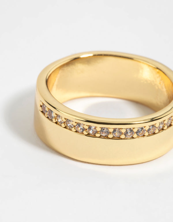 Gold Plated Cubic Zirconia Ring