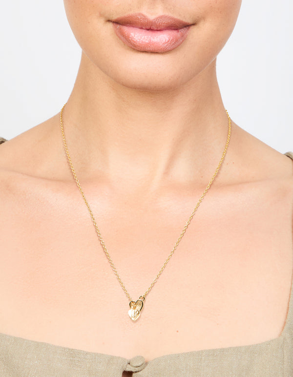 Gold Heart Thread Necklace