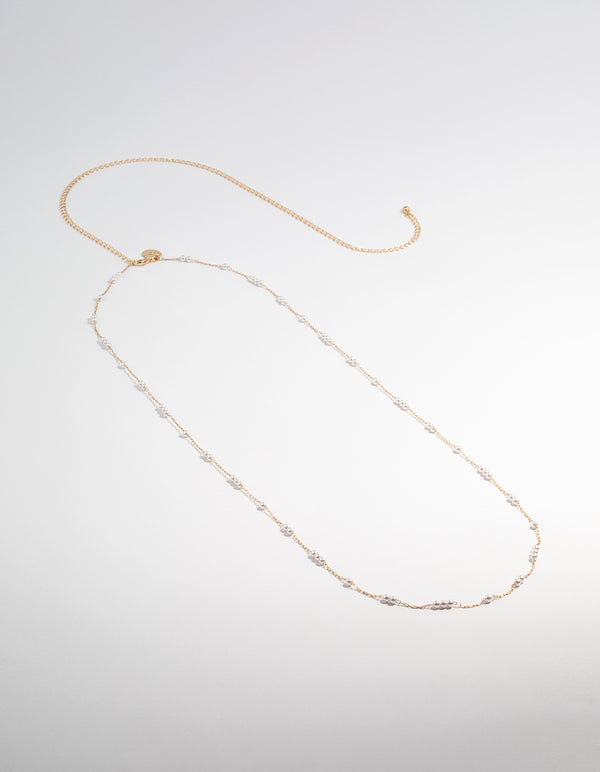 Gold Dainty Pearl Waist Chain