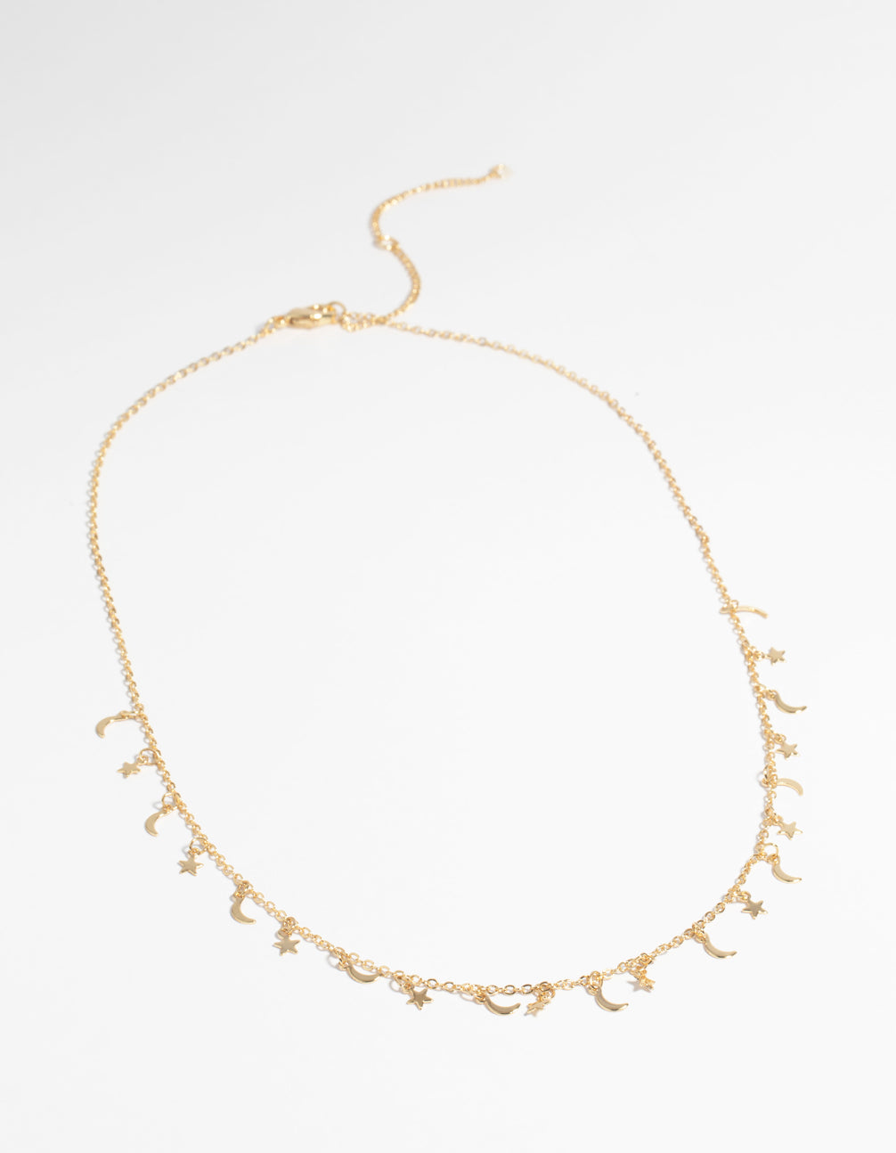 Gold Plated Star & Moon Necklace