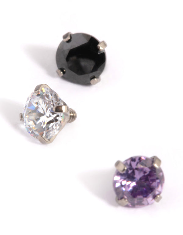 Titanium Diamante Dermal Anchor