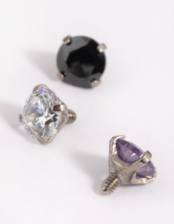 Titanium Diamante Dermal Anchor