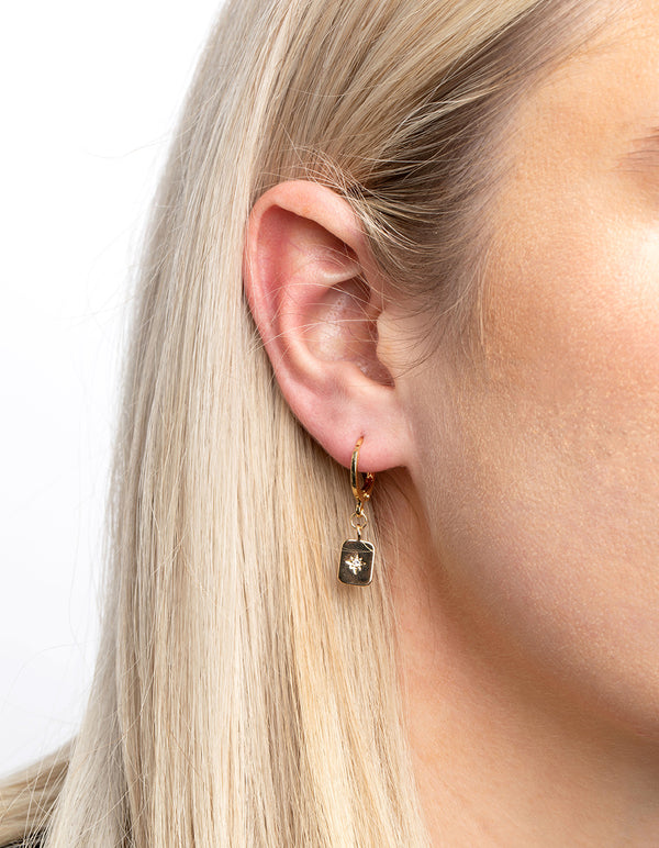 Gold Plated Brass Celestial Earring Stack 6-Pack