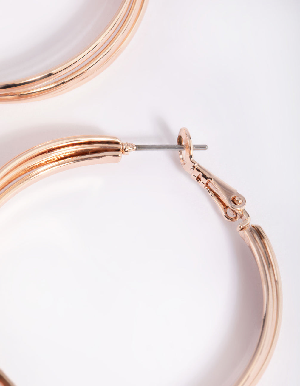 Rose Gold Twisted Hoop Earrings