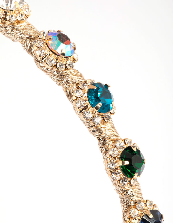 Thread Wrapped Diamante Headband