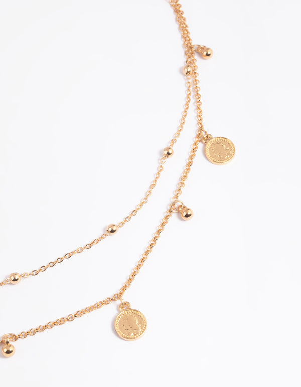 Gold Coin Layered Waist Chain
