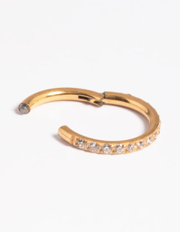 Gold Plated Titanium Clicker Ring