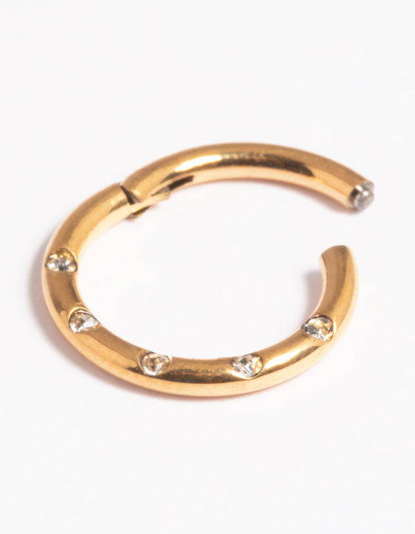 Gold Plated Titanium Clicker Ring