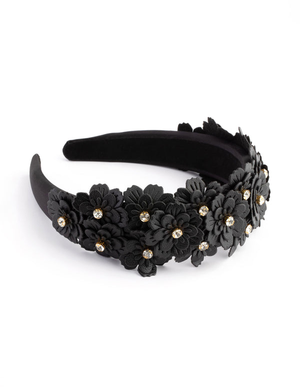 Embellished Floral Fabric Headband