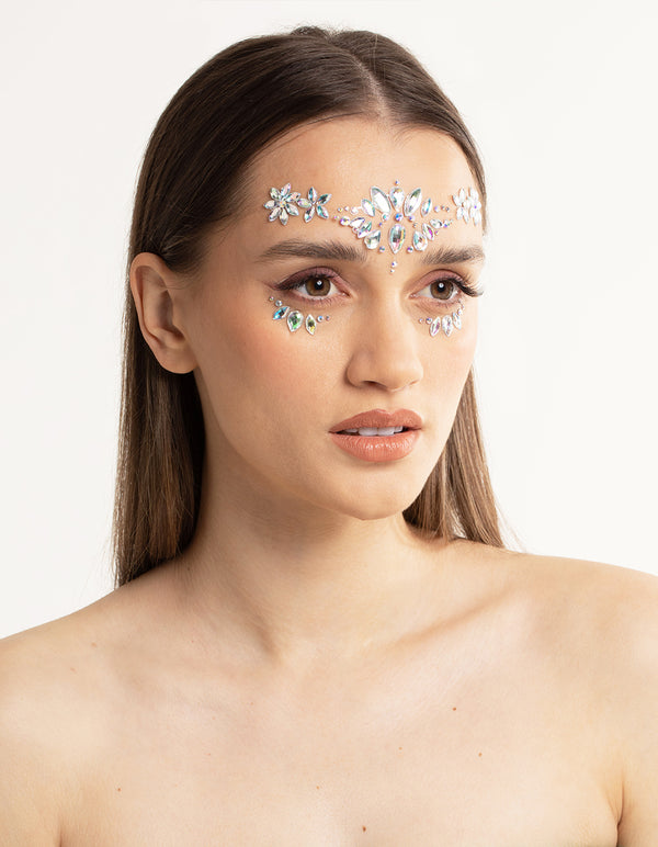 Iridescent Statement Face Jewels