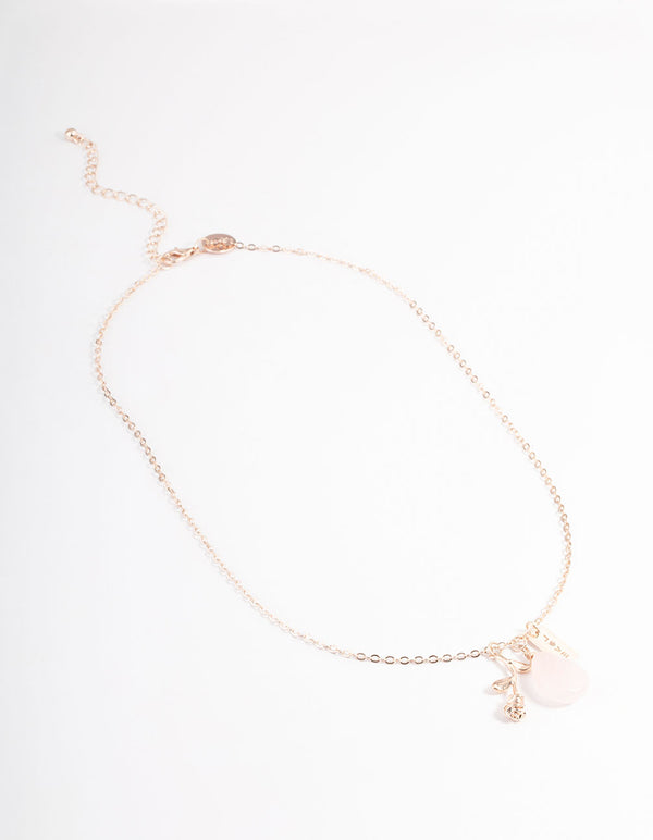 Rose Gold Rose Quartz Love Necklace