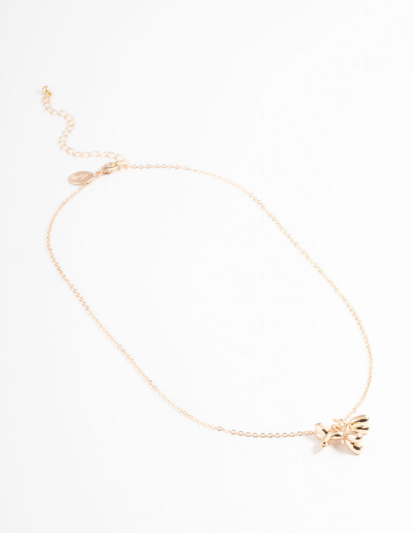 Gold Bubble Dog Necklace